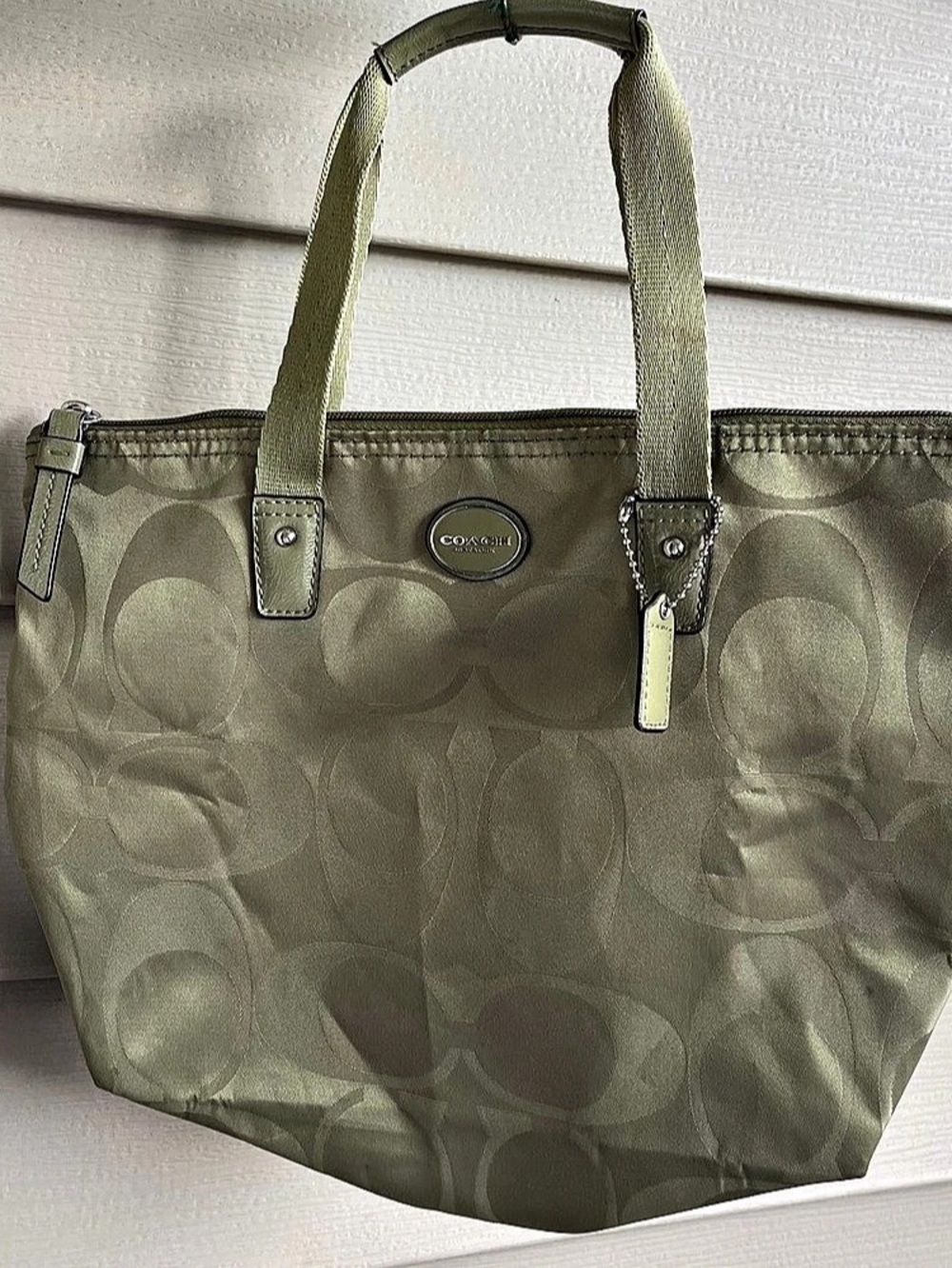 Coach Getaway Signature Nylon Packable Weekender Tote Small Khaki Travel Bag